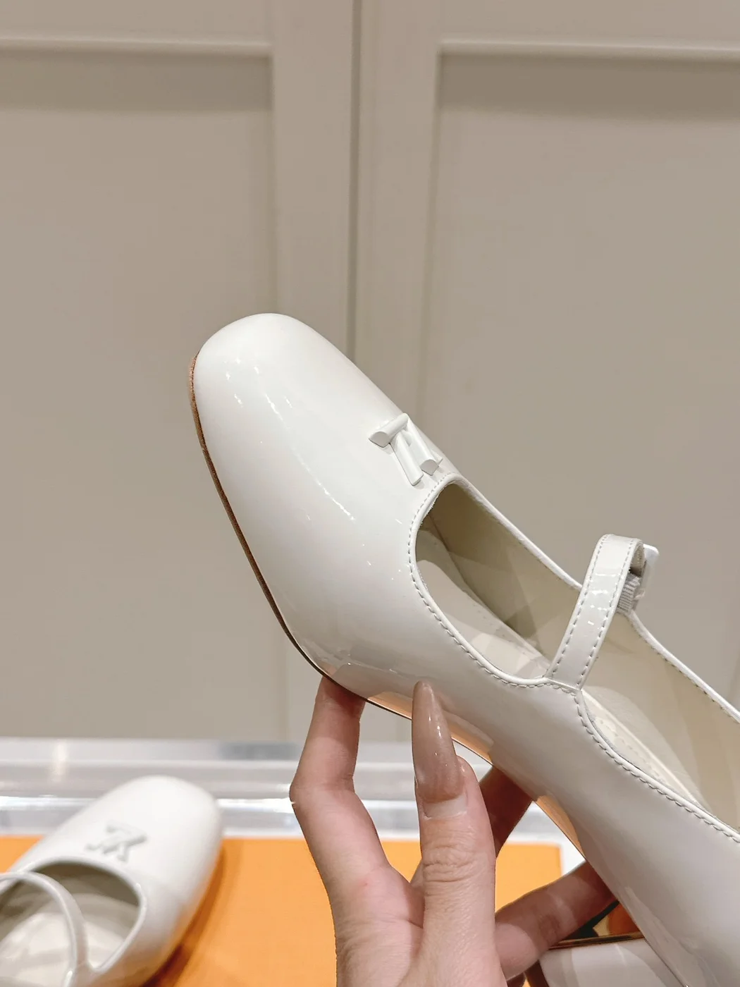 Louis Vuitton Women White Patent Leather Heels product view 6