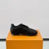 Louis Vuitton Men Black Leather Sneakers product view 6