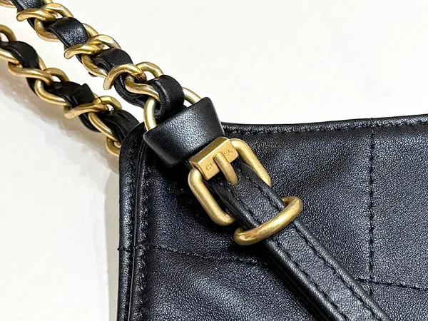Chanel Medium Maxi Shopping Bag 47 In Black Calfskin Gold-Tone Metal product view 7