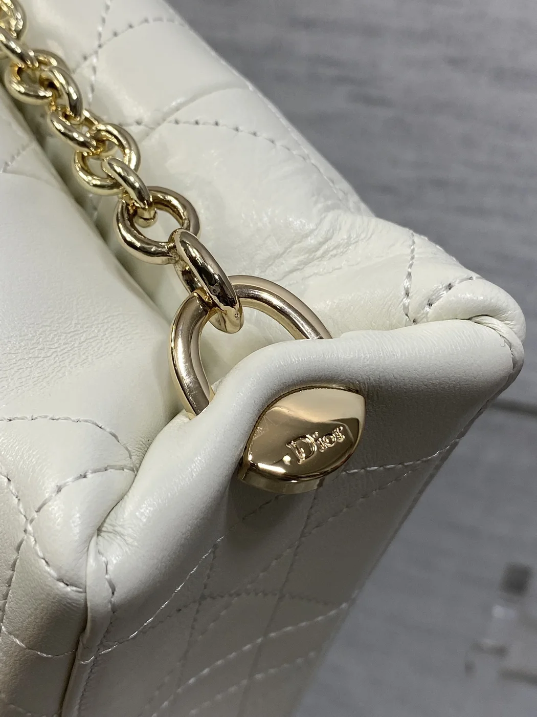 Dior Trianon Bag in White Gold Hardware product view 3