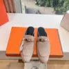 Hermès Women Beige Suede Mules product view 1