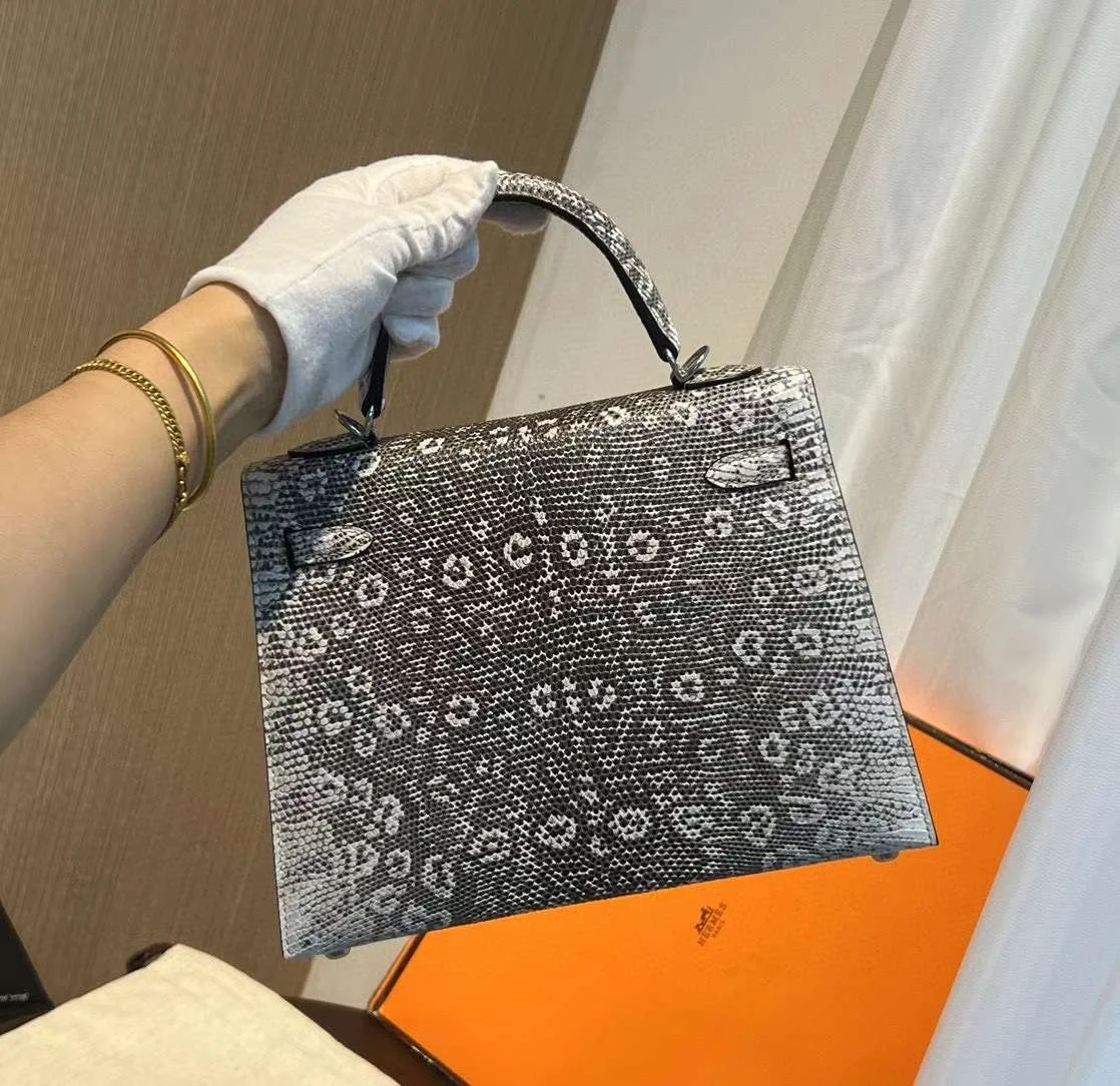 Hermès Kelly 25 Lizard Leather Bag product view 3