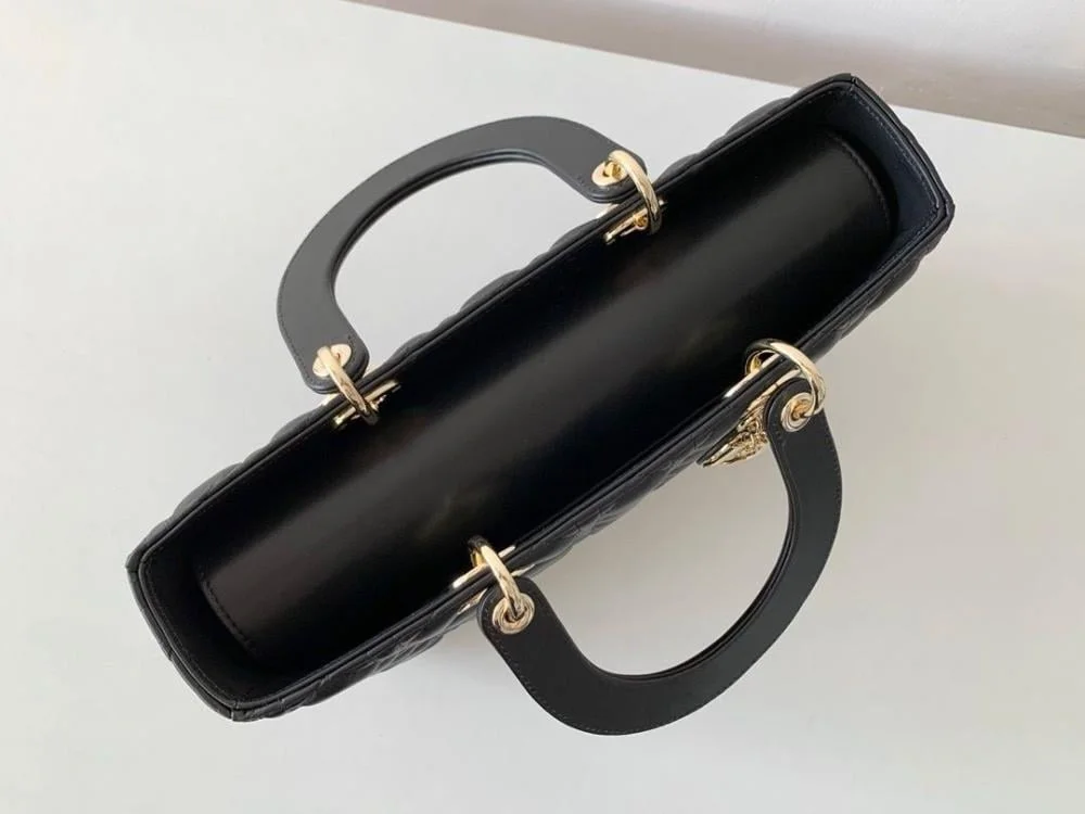 Dior Lady Black Gold Hardware (Large size) Bag product view 4