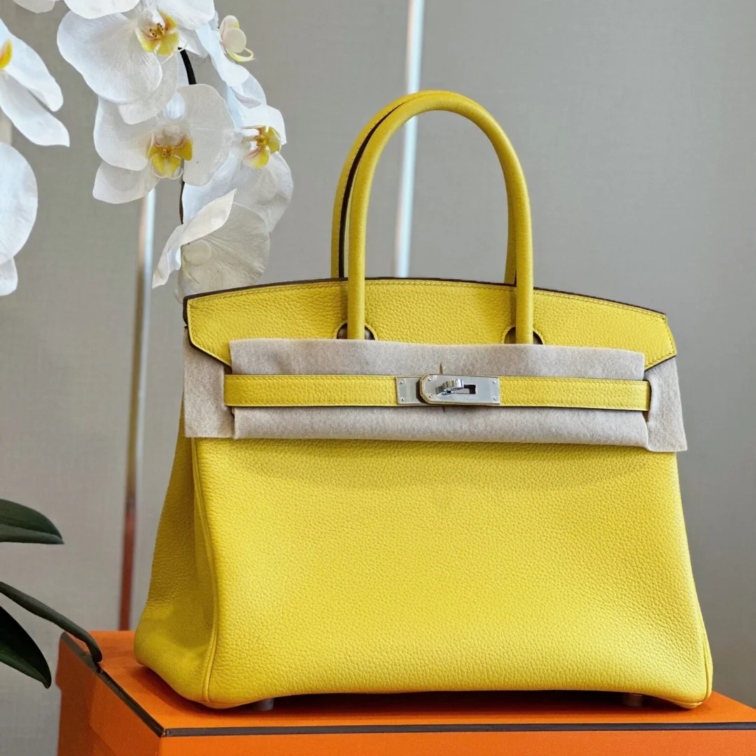Hermès Birkin 30 Amber Yellow Palladium Hardware Bag product view 1