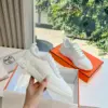 Hermès Women White Mesh And Leather Sneakers product view 5