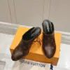Louis Vuitton Women Brown Leather Mules product view 5