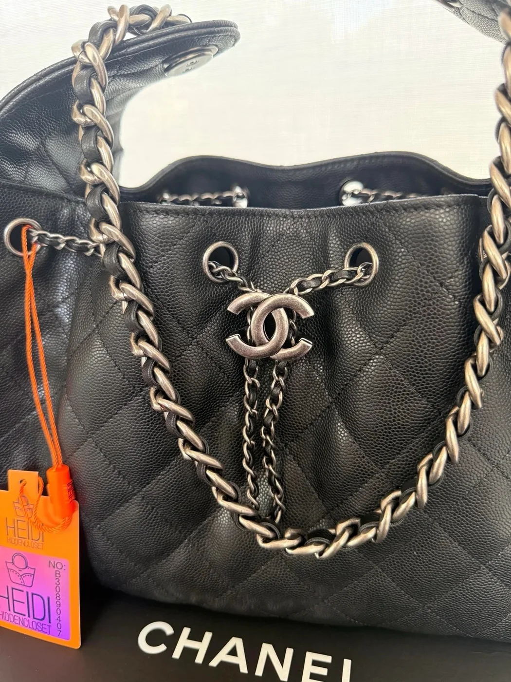 Chanel 25 Small Black Silver Hardware Bag product view 2