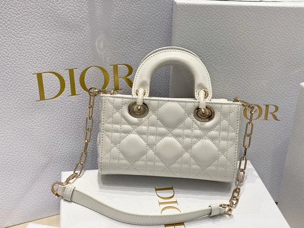 Dior D-Joy Mini Bag White Women’s Handbag 16.5x6x10cm product view 3