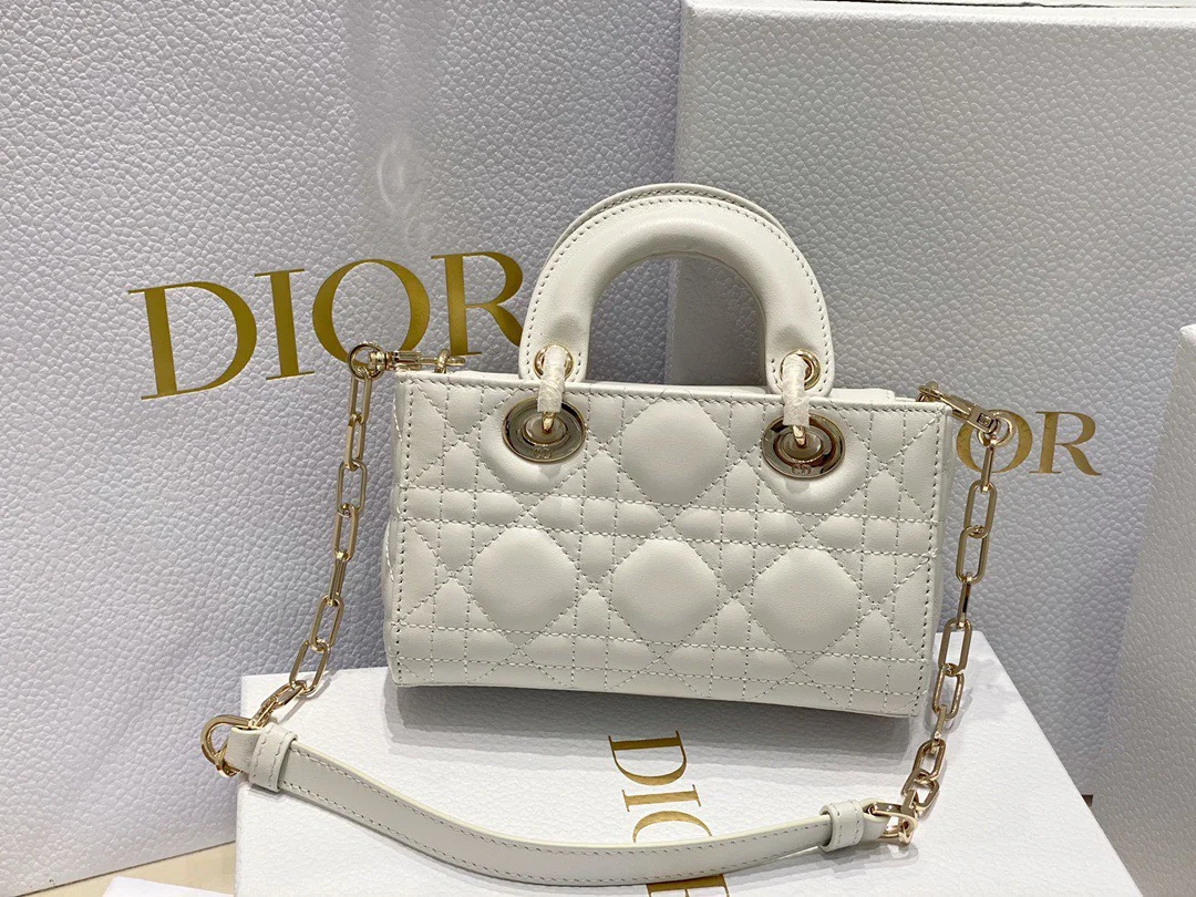 Dior D-Joy Mini Bag White Women’s Handbag 16.5x6x10cm product view 3