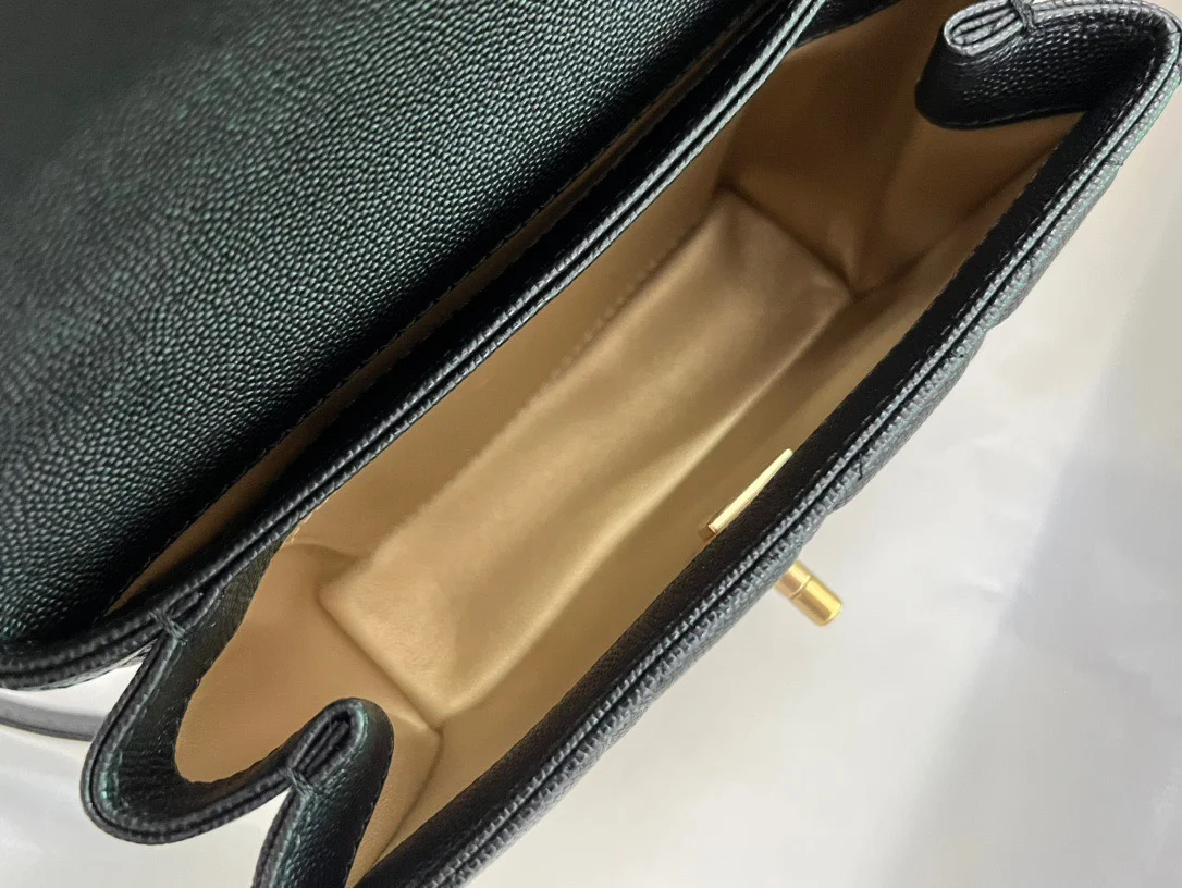 Chanel Handle Woman’s Handbags Demi Lock Gold With Leather 19 cm product view 6