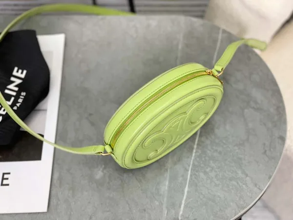 Celine Mini Handbag Green Smooth Leather 16×12.5x4cm product view 5
