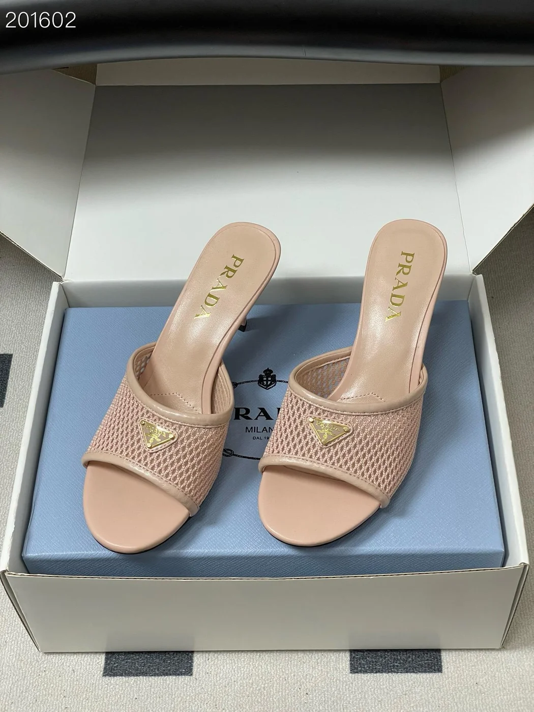Prada Heeled Slides Pink product view 2
