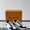 Louis Vuitton Men White Leather Suede Sneakers product view 5