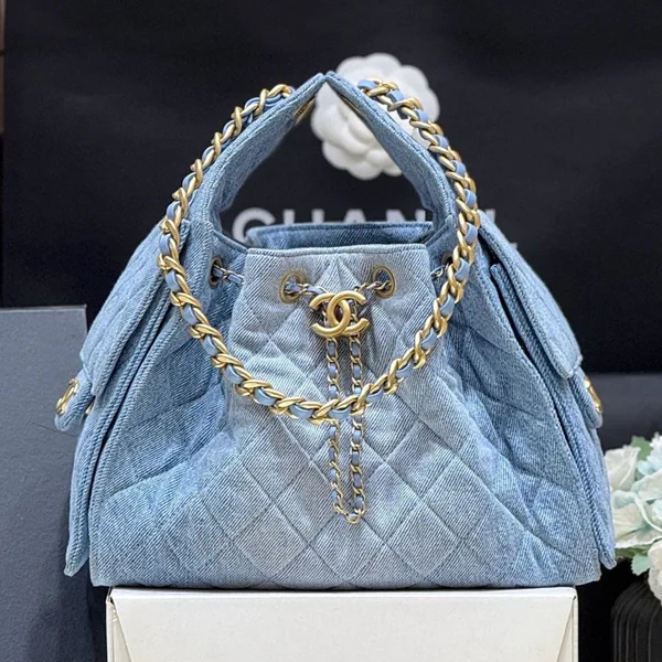Chanel 25 Small In Blue 30 Denim Gold Hardware Bag product view 1