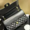 Chanel Classic Lock Gold With Black Wrinkled Skin Handbags 25 cm product view 7