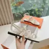 Hermès Women White Leather Strappy Sandals product view 5