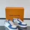 Louis Vuitton Men White And Blue Leather Sneakers product view 5