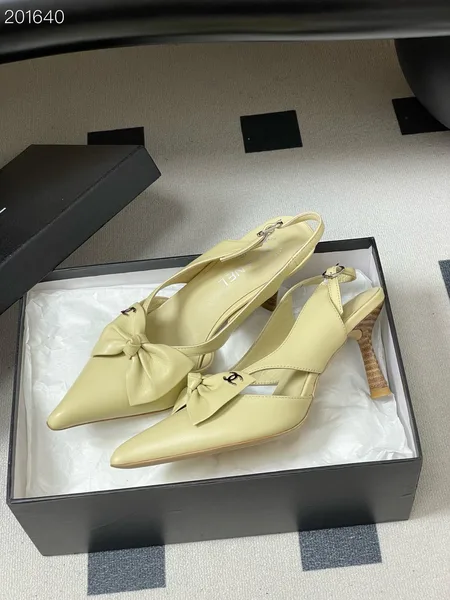 Chanel Logo Bow Sling-back Heels product view 2