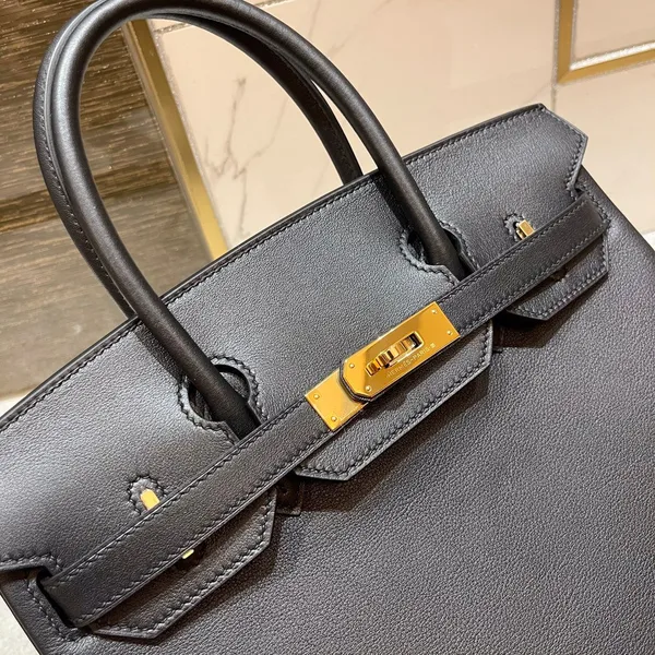 Hermès Birkin 30 cm Black Swift Leather Gold Hardware Bag product view 5