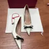 Valentino Women Ivory Leather Bow Accent Pumps product view 4