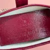 Gucci Jackie Notte Mini Bag 19 In Red Wine Cracked Lacquer Calfskin Gold Hardware product view 7