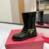Valentino Women Black Patent Leather Boots product view 5