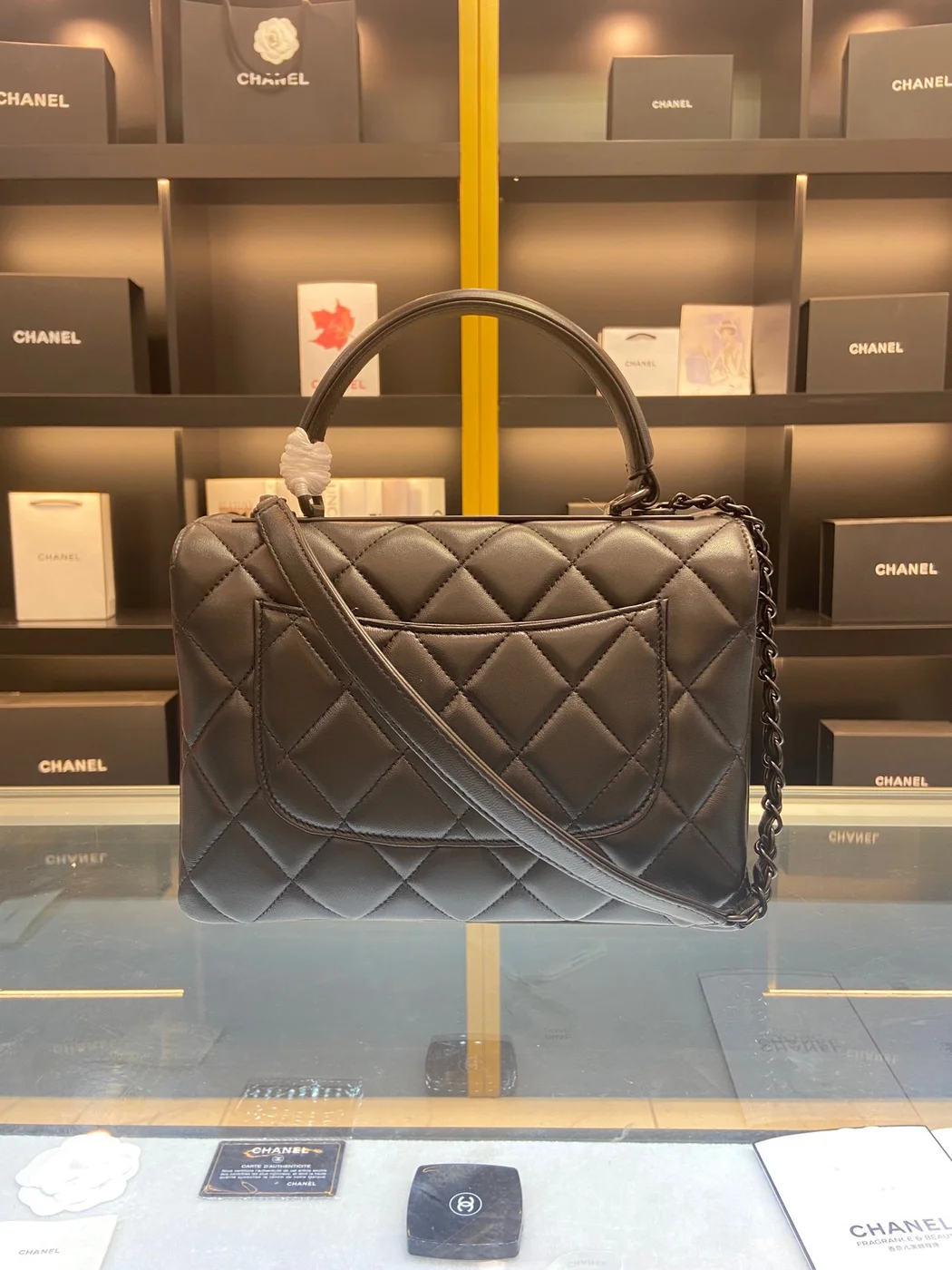 Chanel Trendy Brown Leather Full Box Handbags 25 cm product view 6