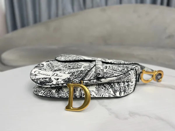 Dior Handbags Saddle Bag Woman’s Lock Gold 25x20x6cm product view 3