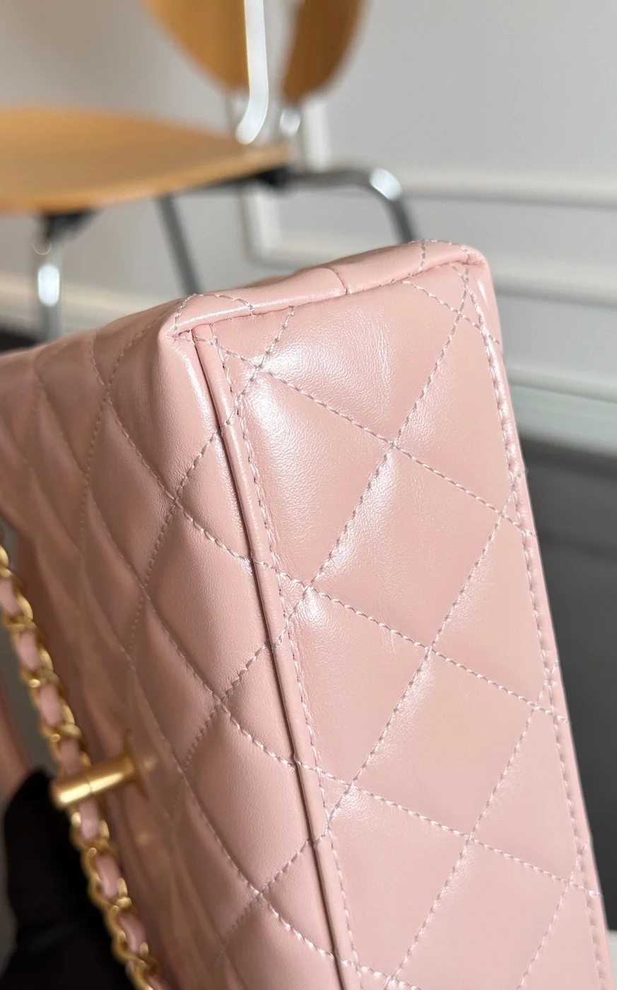 Chanel Kelly Bag 19 In Light Pink Calfskin Gold Hardware product view 5
