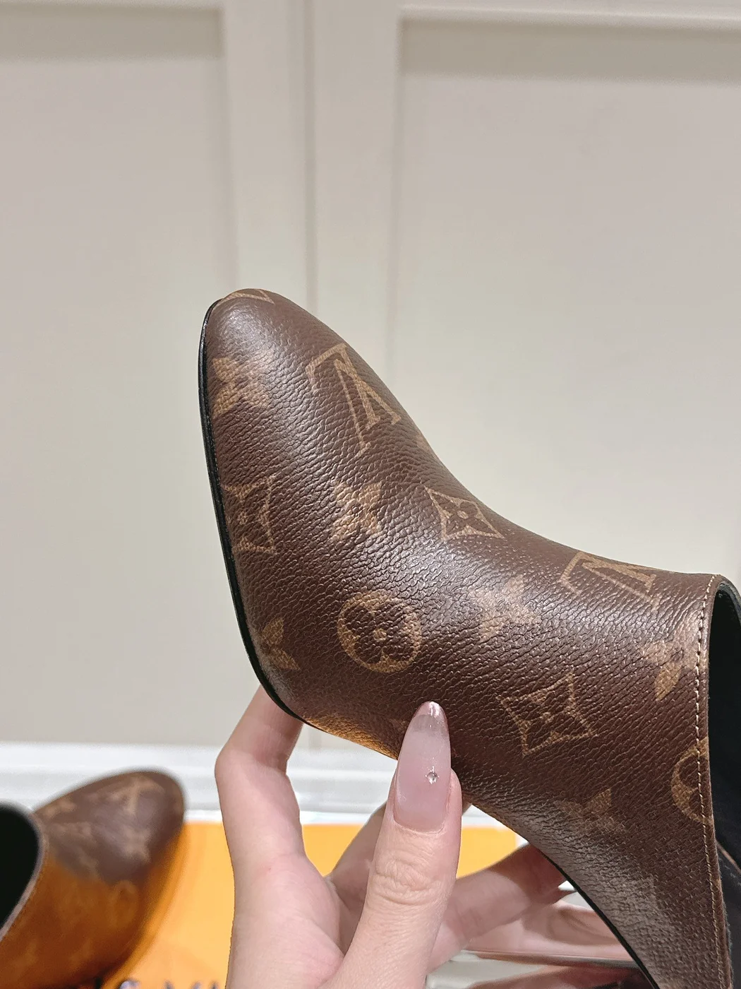 Louis Vuitton Women Brown Leather Mules product view 2