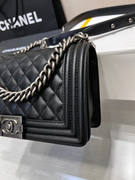 Chanel Boy Black Silver Hardware Woman’s 20 cm Bag product view 2