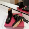 Valentino Women Black Patent Leather Ankle Boots product view 2
