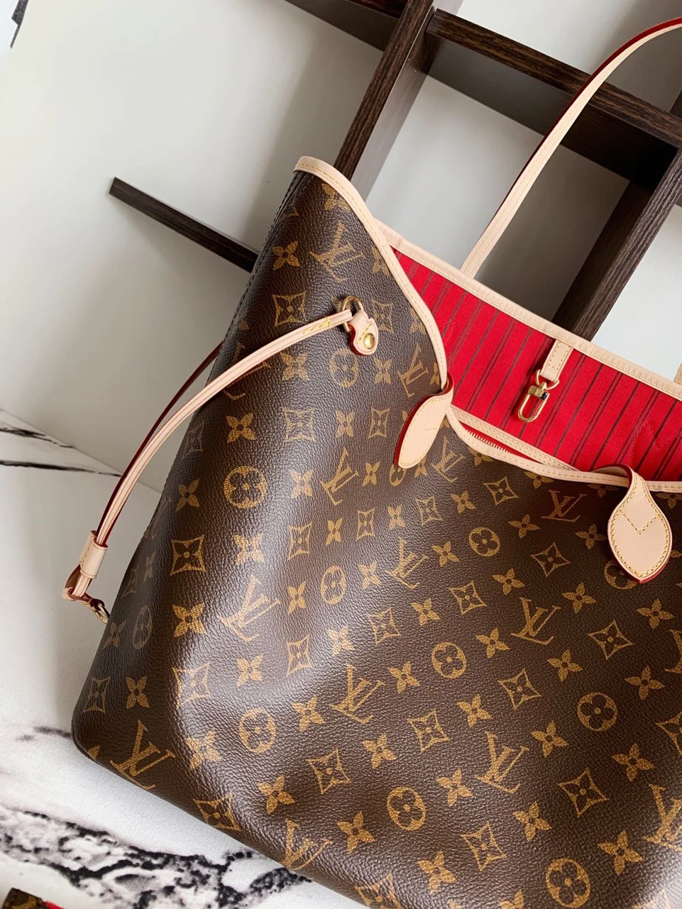 Louis Vuitton Neverfull Handbags Brown Pattern 32x29x17cm product view 6