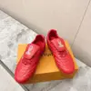 Louis Vuitton Women Red Leather Sneakers product view 6