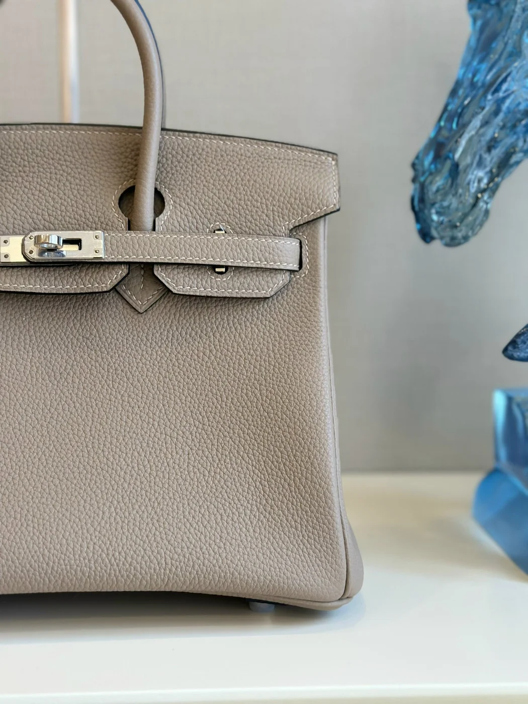 Hermès birkin gray with Silver hardware (size 30) Bag product view 6