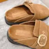 Louis Vuitton Women Brown Suede Mules product view 2