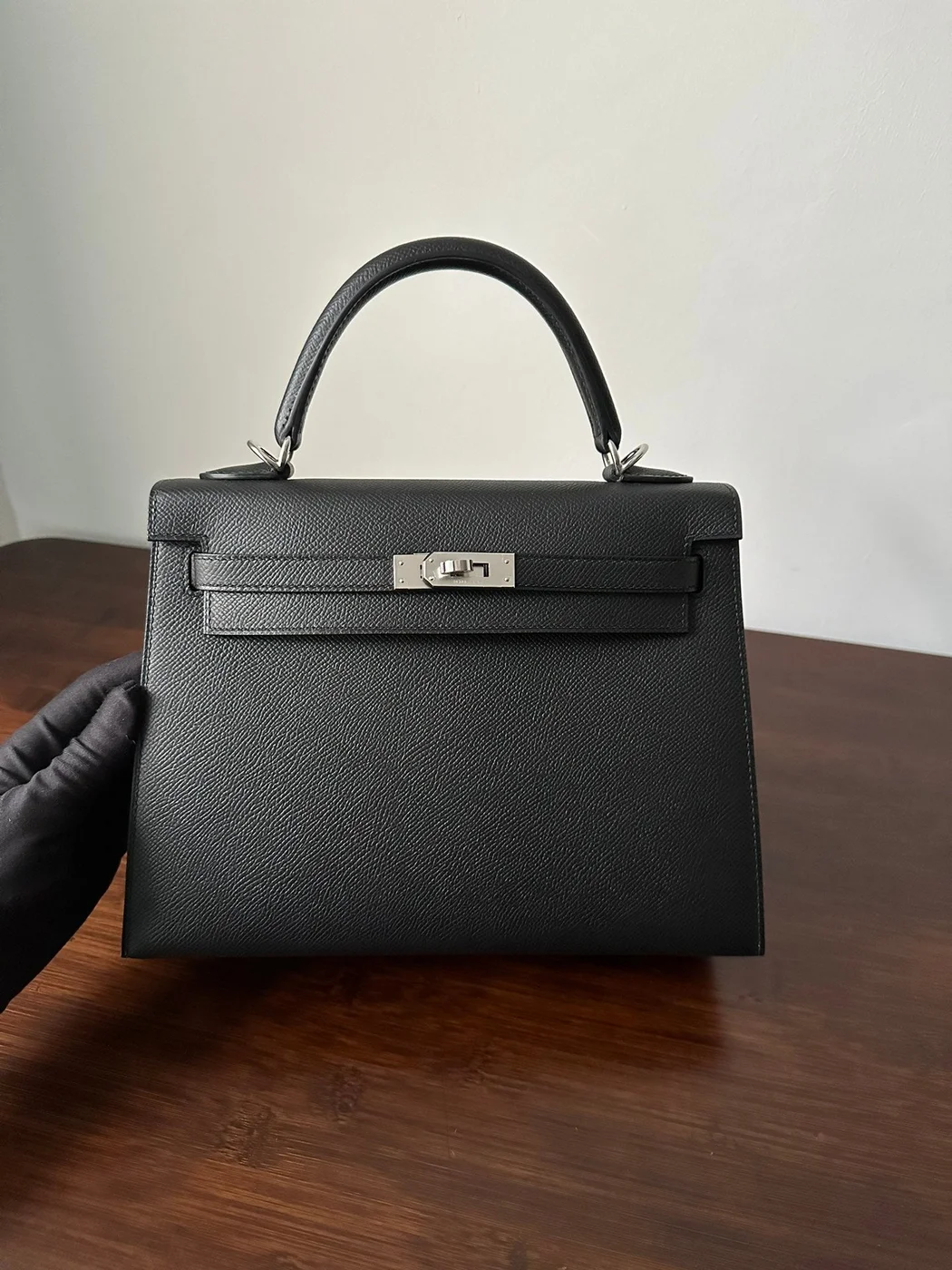 Hermès 25 Black Epsom Bag product view 6