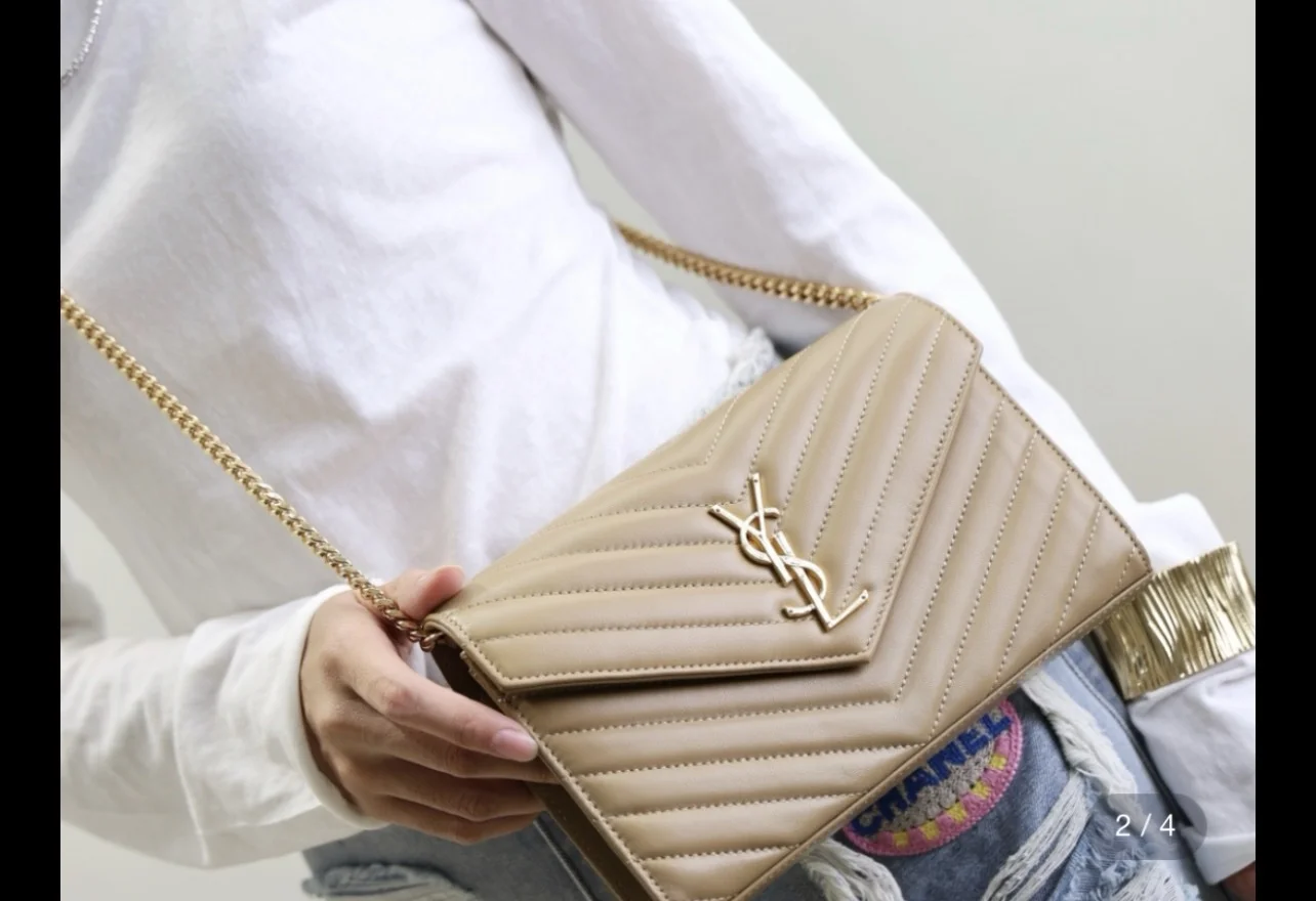 Saint Laurent Cassandre Envelope Chain Wallet Bag