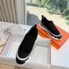 Hermès Women Black Mesh And Leather Sneakers product view 4