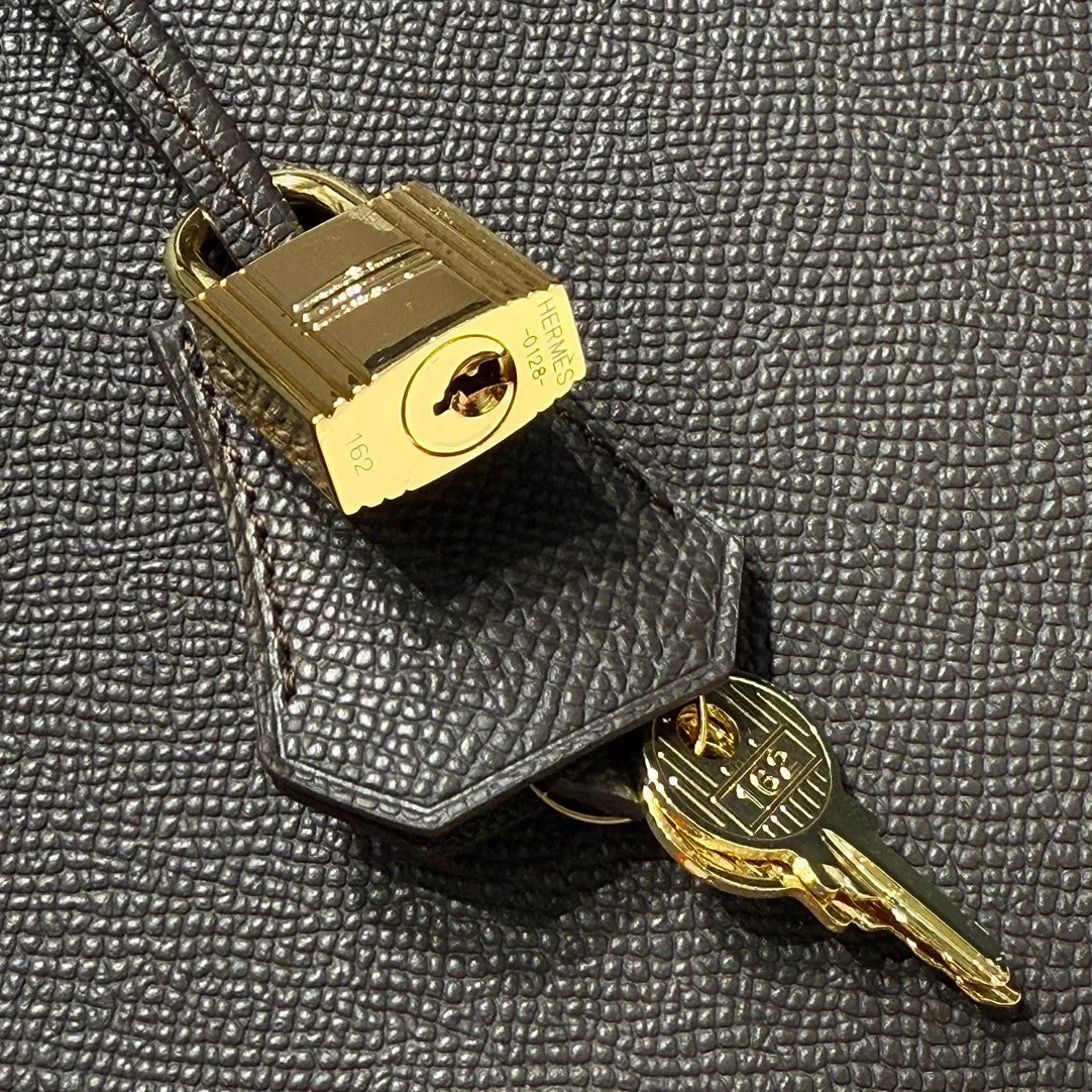 Hermès 28 cm In Ebene Epsom Gold Hardware Bag product view 6