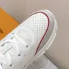 Louis Vuitton Women White Leather Red Accent Sneakers product view 2