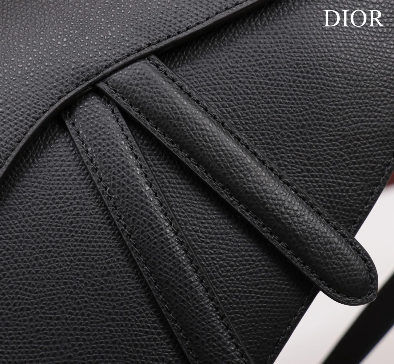 Dior Saddle Handbags Black With Lock Yellow Gold 25x20x6.5 cm product view 5