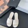 Chanel Women Cream Quilted Leather Slides product view 1