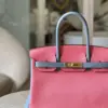 Hermès Birkin 30 Liam Blue/ Rose Pink Togo Leather Gold Hardware Bag product view 5