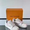 Louis Vuitton Men White Leather Multicolor Monogram Sneakers product view 4