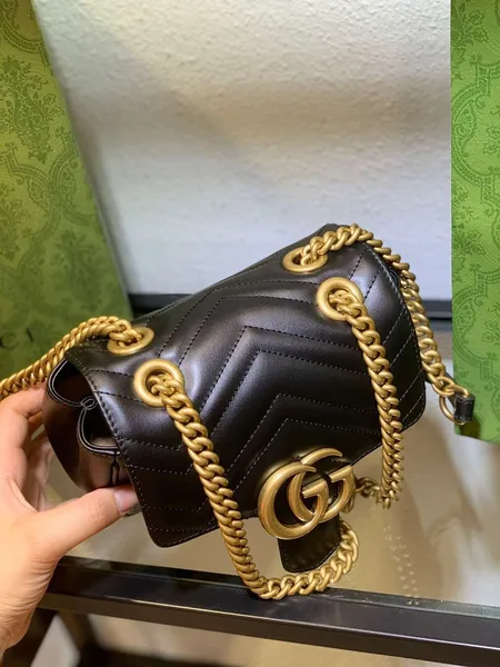 Gucci Marmont Women’s Handbag Black 20 cm product view 6