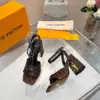 Louis Vuitton Women Brown Monogram Canvas Heels product view 4