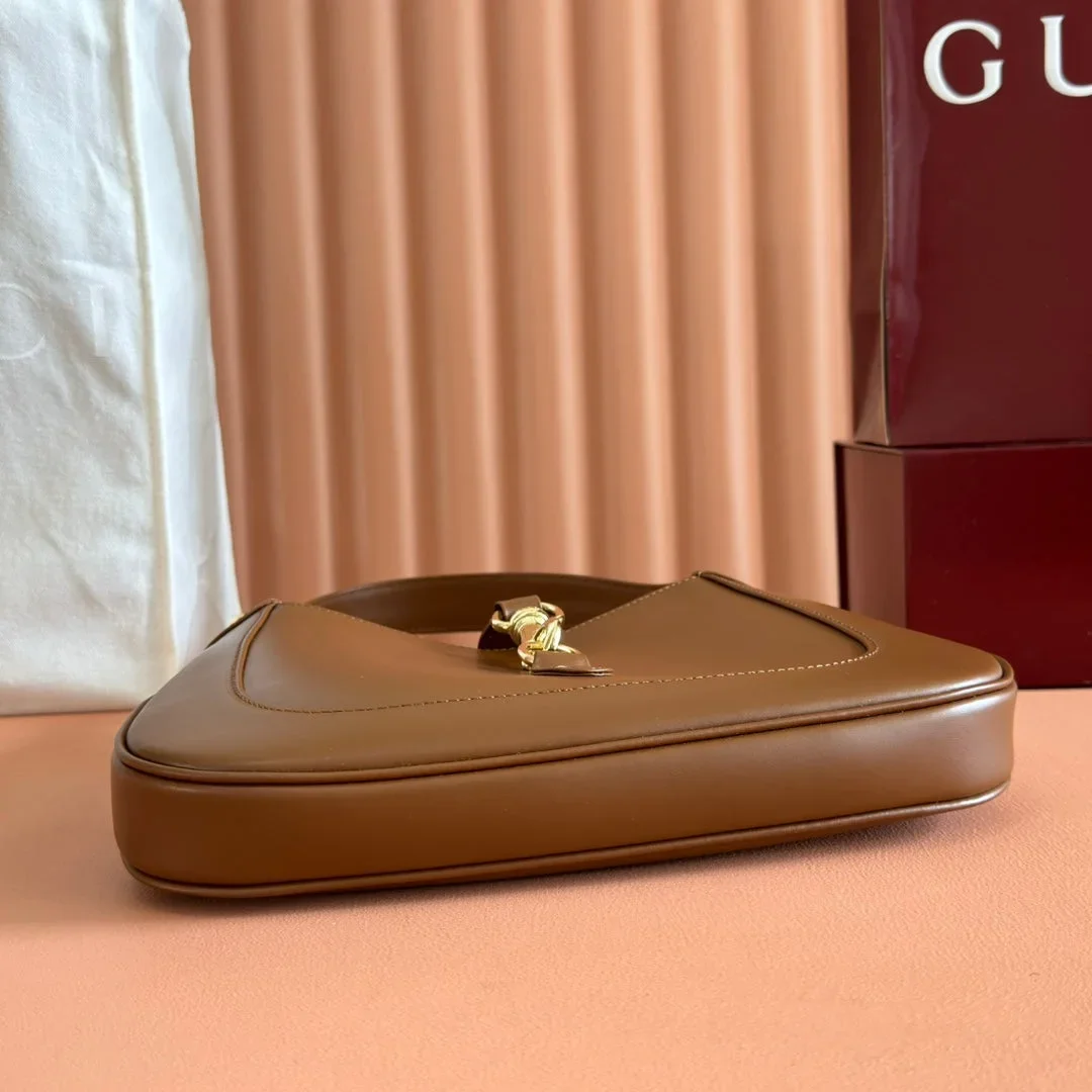 Gucci Jackie Small Shoulder Bag Brown Leathe product view 4