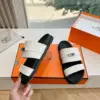 Hermès Women White Leather Straps Flat Sandals product view 6