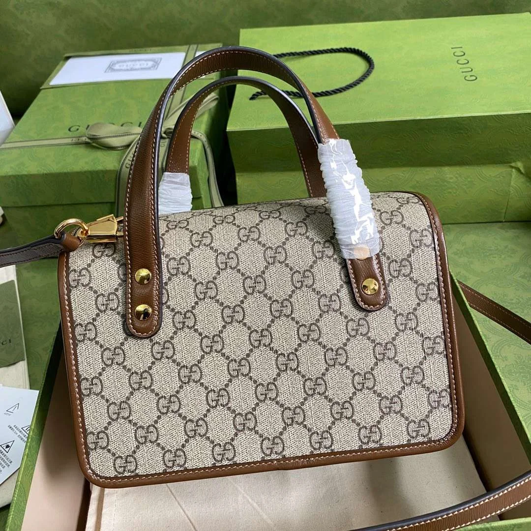 Gucci 1955 Women’s Handbag with Brown Handle 23x16x12cm product view 2